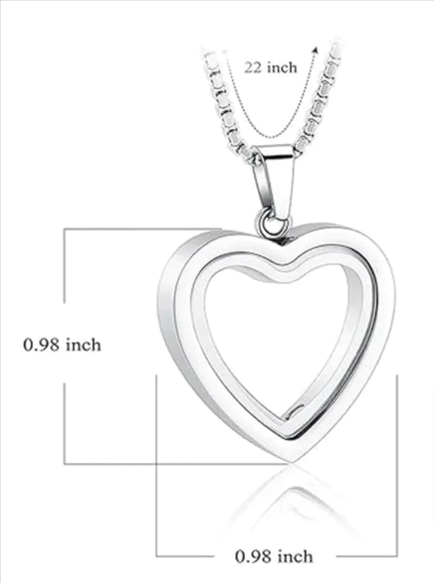 Heartfelt Remembrance: Stainless Steel Heart-Shaped Cremation Pendant